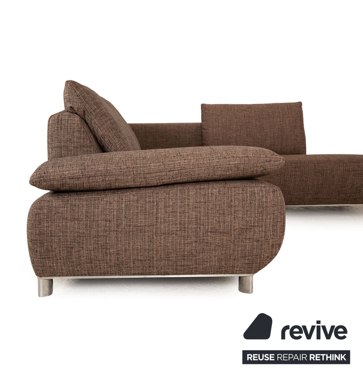 Koinor Volare Stoff Ecksofa Braun Taupe Sofa Couch Funktion Recamiere rechts