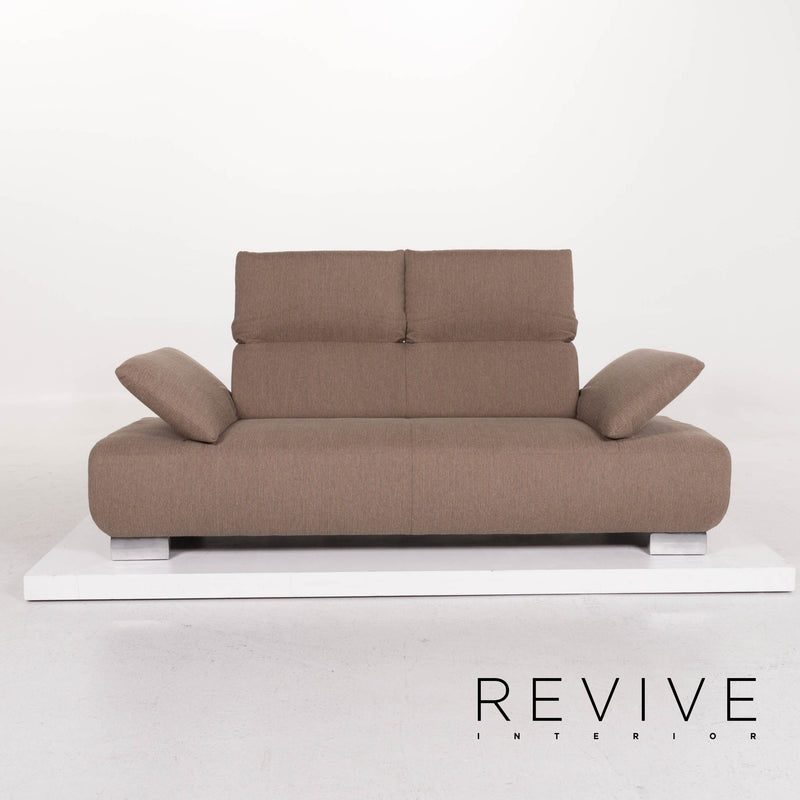 Koinor Volare Stoff Sofa Beige Zweisitzer mit Funktion 