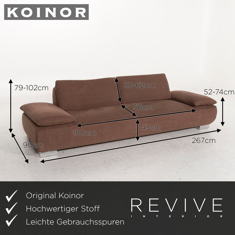 Koinor Volare Stoff Sofa Braun Dreisitzer Funktion 