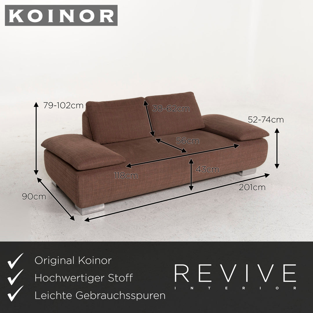 Koinor Volare Stoff Sofa Braun Dreisitzer Funktion #12933