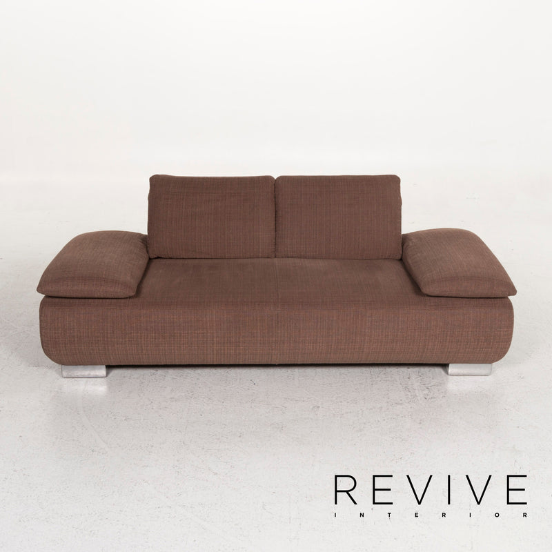 Koinor Volare Stoff Sofa Braun Zweisitzer Funktion Couch 