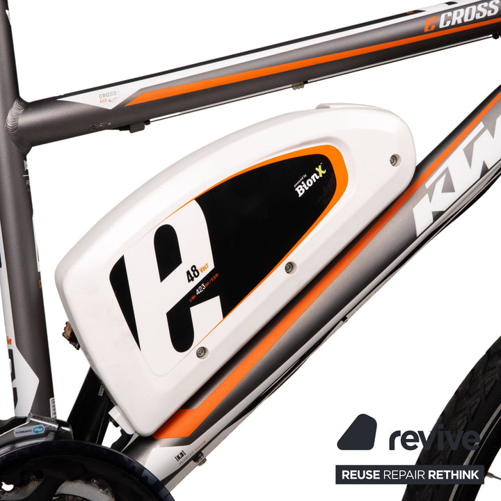 KTM ECROSS 2013 E-Mountainbike Hardtail Grau Orange RH 46cm Fahrrad