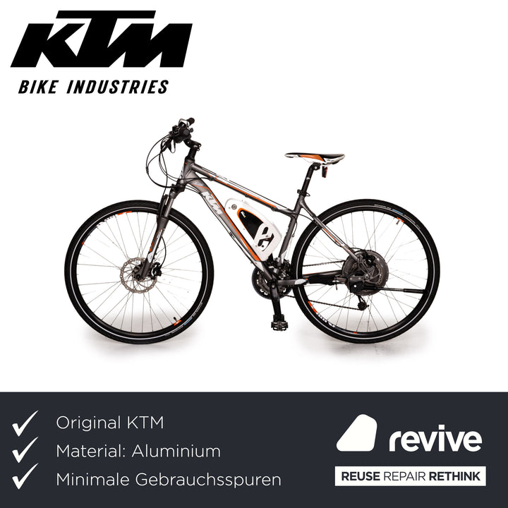 KTM ECROSS 2013 E-Mountainbike Hardtail Grau Orange RH 46cm Fahrrad