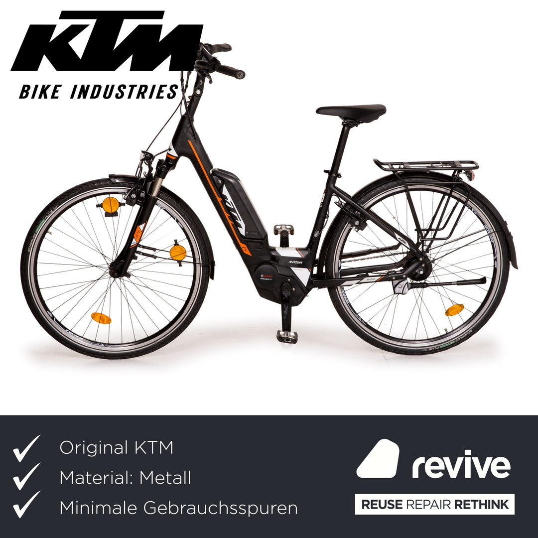 KTM MACINA CITY 8 P5 2018 E-City Bike Black RH 46cm 28" Electric Bike E-Bike Bicycle