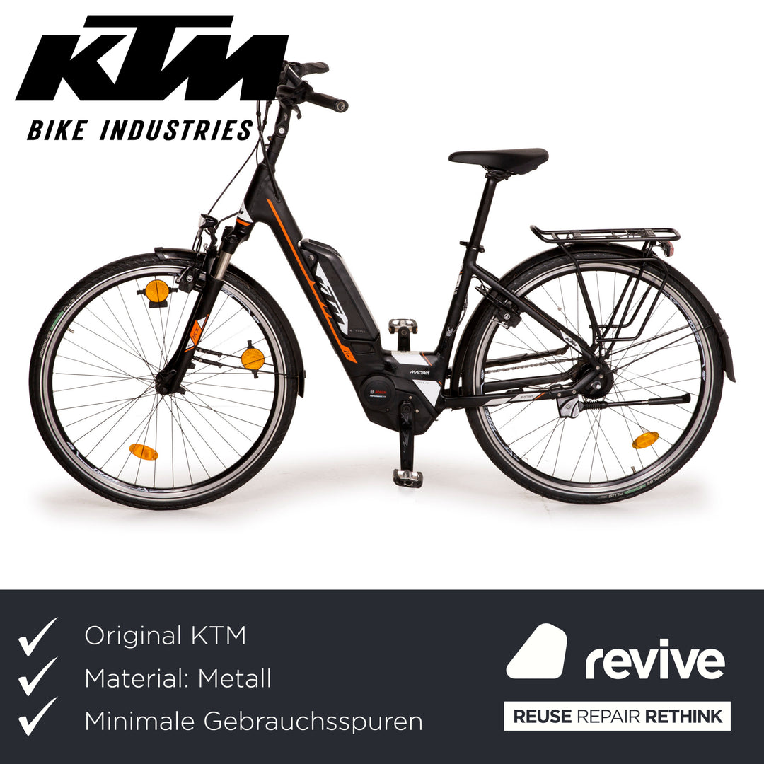ktm city fahrrad KTM E-City Bike MACINA CITY 8 P5 Schwarz Metall - 2. Hand