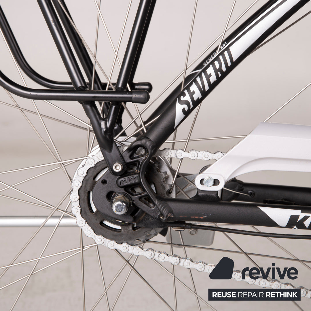 ktm trekkingrad damen weiß KTM E-City Bike SEVERO 8 RT Da 2013 Schwarz Aluminium - 2. Hand