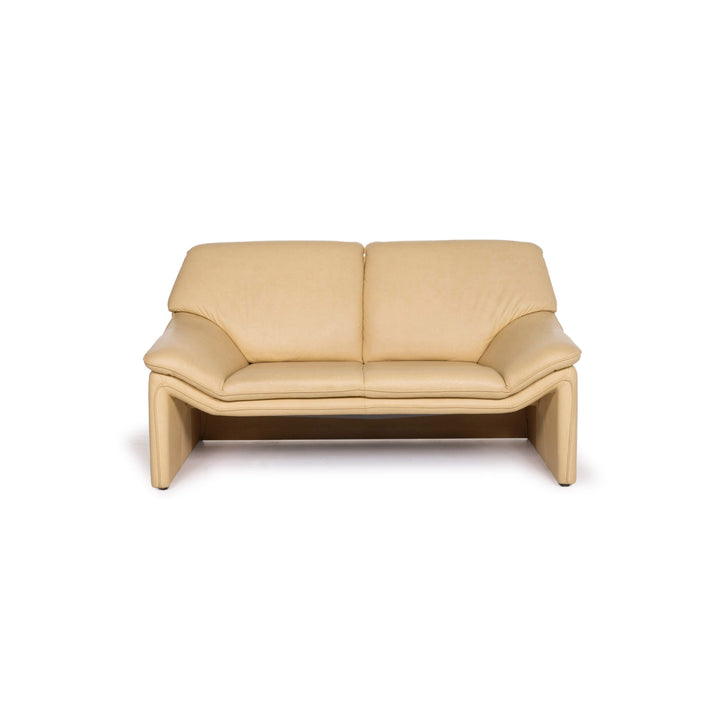 Laauser Atlanta leather sofa beige two-seater #12086