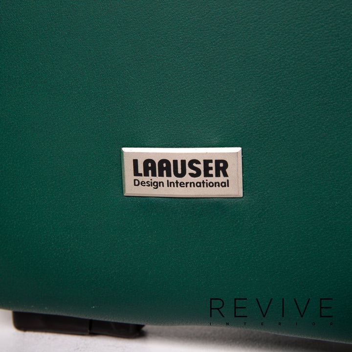 Laauser Atlanta Leder Sofa Garnitur Grün Dunkelgrün 1x Zweisitzer 2x Sessel #13921