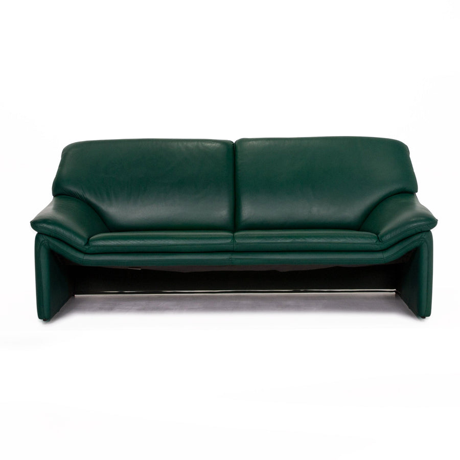Laauser Atlanta Leder Sofa Grün Dunkelgrün Zweisitzer Couch #13813