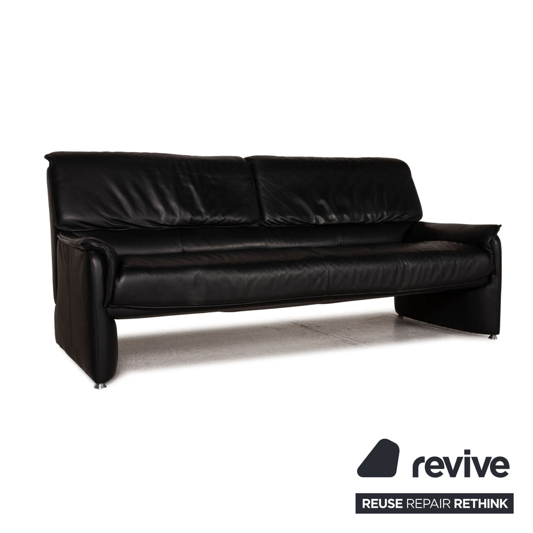Laauser Camaro leather sofa black two-seater couch