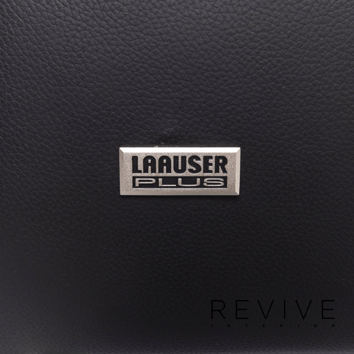 Laauser Carlos leather sofa set black 1x three-seater 1x two-seater #134253