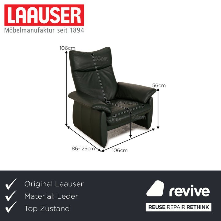 Laauser Dacapo Leather Armchair Green manual function