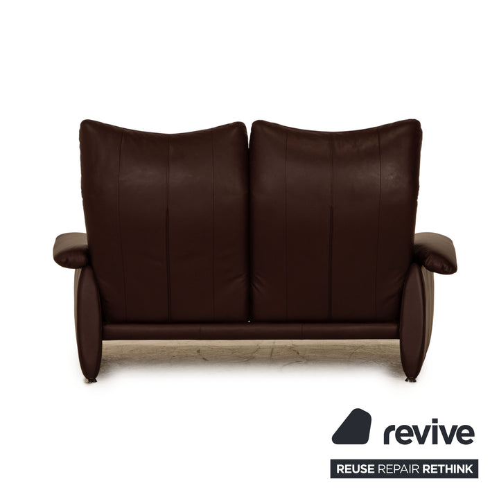 Laauser Dacapo leather two-seater eggplant sofa couch function