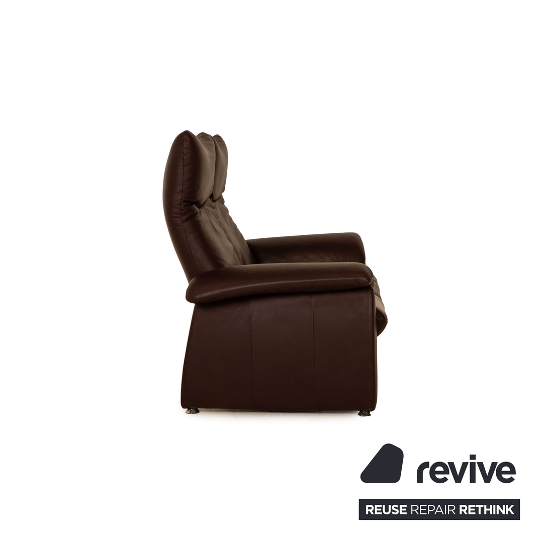 Laauser Dacapo leather two-seater eggplant sofa couch function