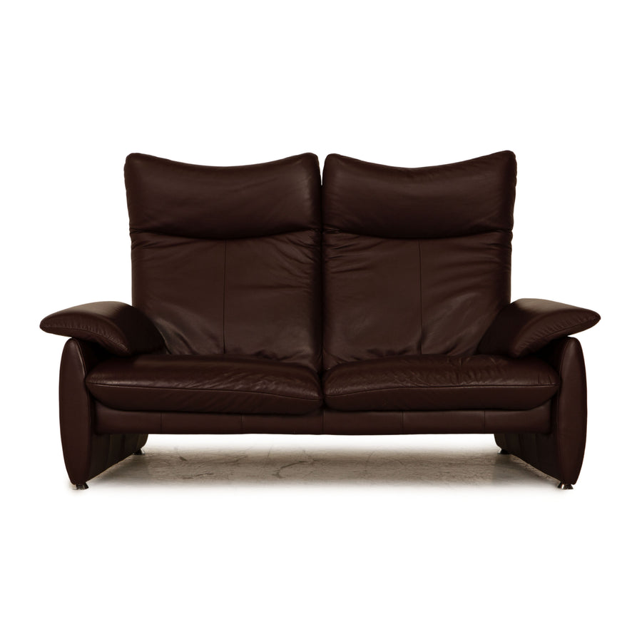 Laauser Dacapo leather two-seater eggplant sofa couch function