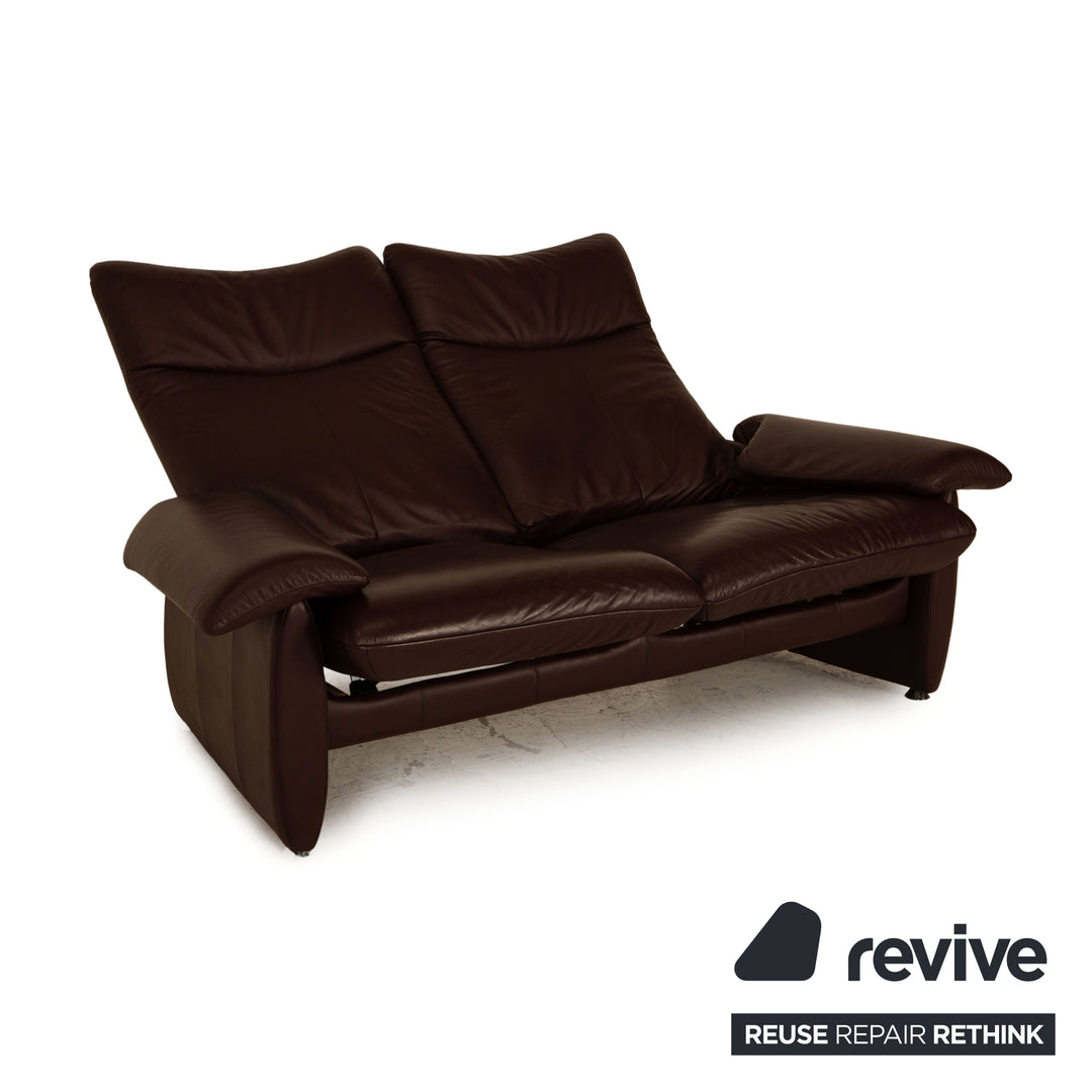 Laauser Dacapo leather two-seater eggplant sofa couch function