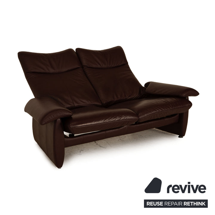 Laauser Dacapo leather two-seater eggplant sofa couch function
