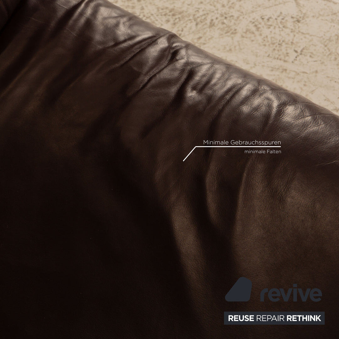 Laauser Dacapo leather two-seater eggplant sofa couch function