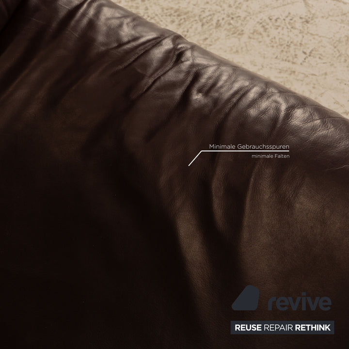 Laauser Dacapo leather two-seater eggplant sofa couch function