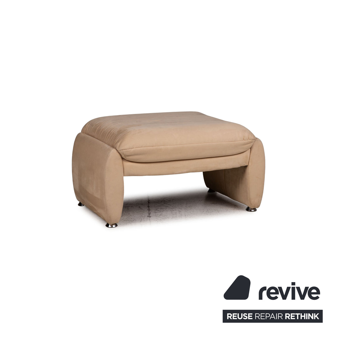 Laauser Dacapo fabric sofa set beige 2x two-seater 1x armchair 1x stool