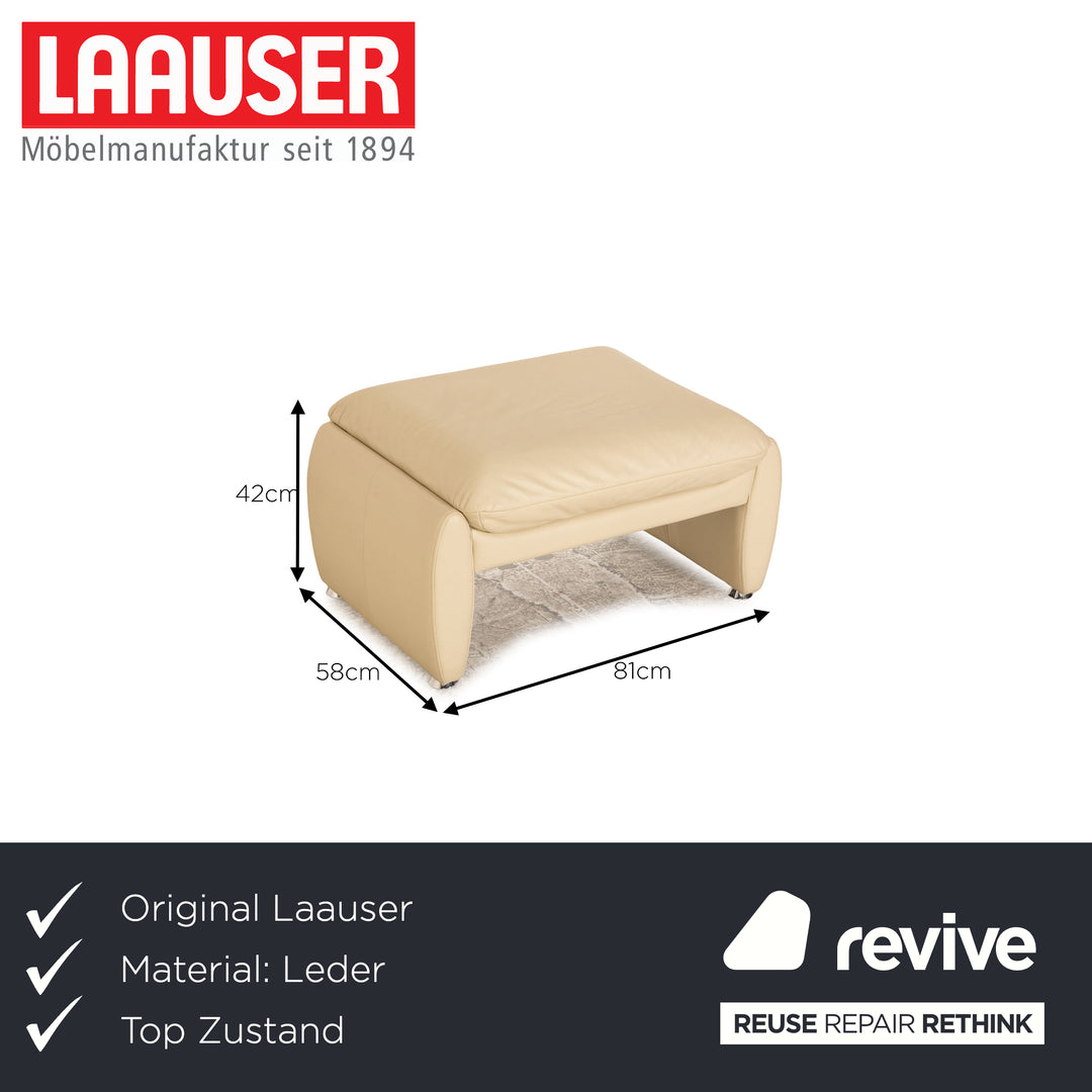 Laaus leather stool cream