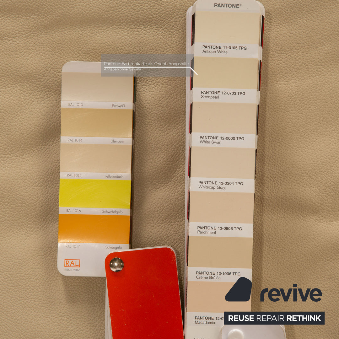 Laaus leather stool cream