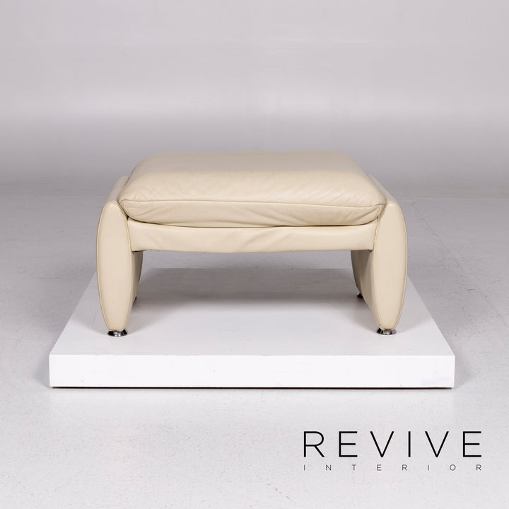 Laaus leather stool cream stool #10704