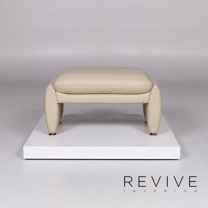 Laaus leather stool cream stool #10704