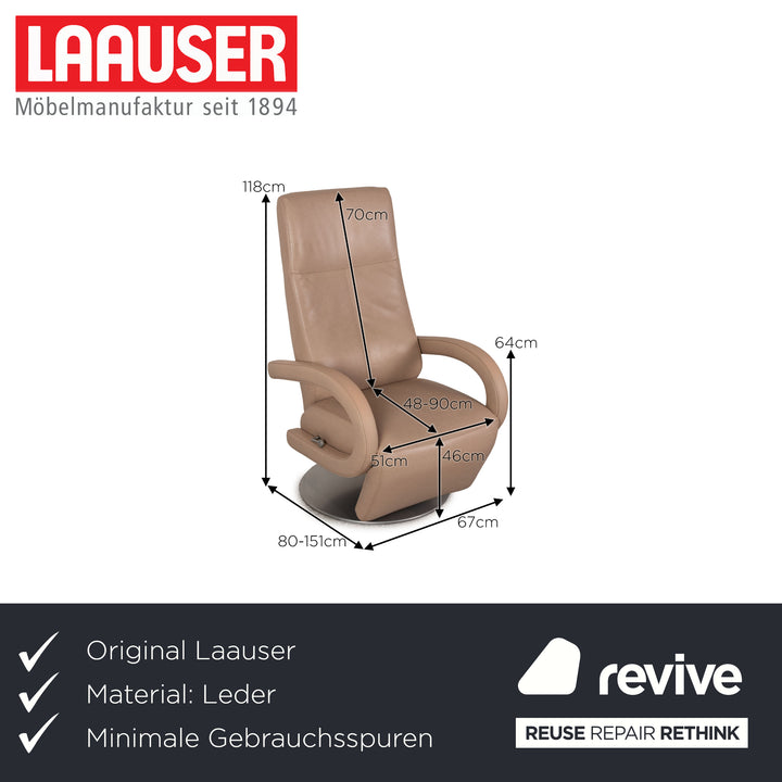 Laaus leather armchair beige function