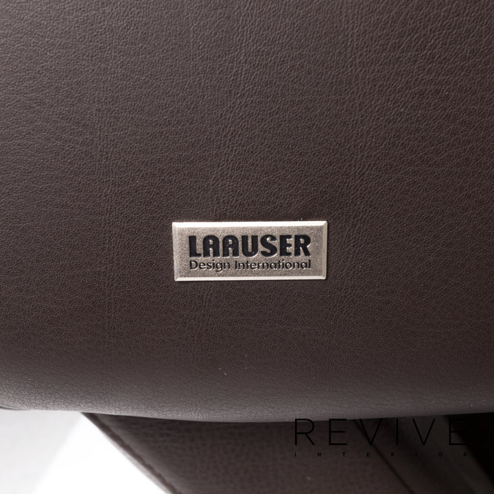 Laauser Leather Armchair Brown Dark Brown Relaxation Function Relaxation Armchair #13296