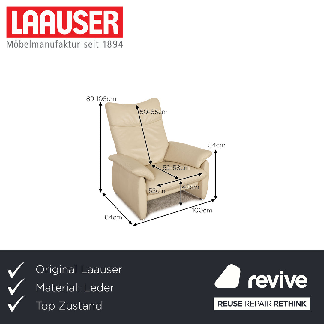 Laauser Leder Sessel Creme