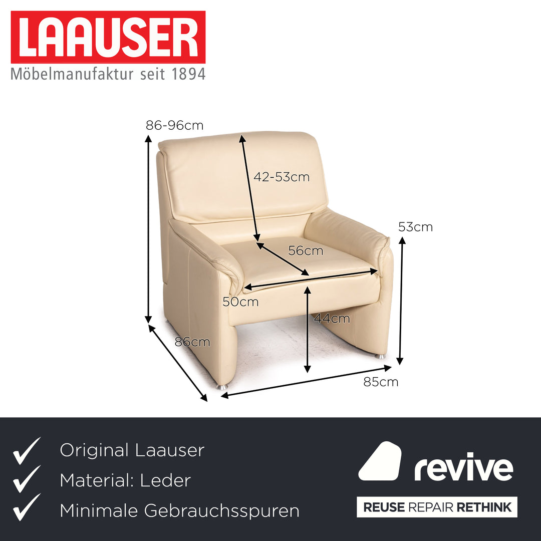 Laauser leather armchair cream function