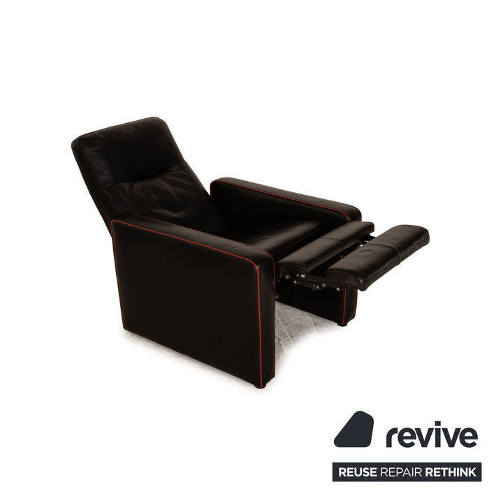 Laauser leather armchair black Relax function