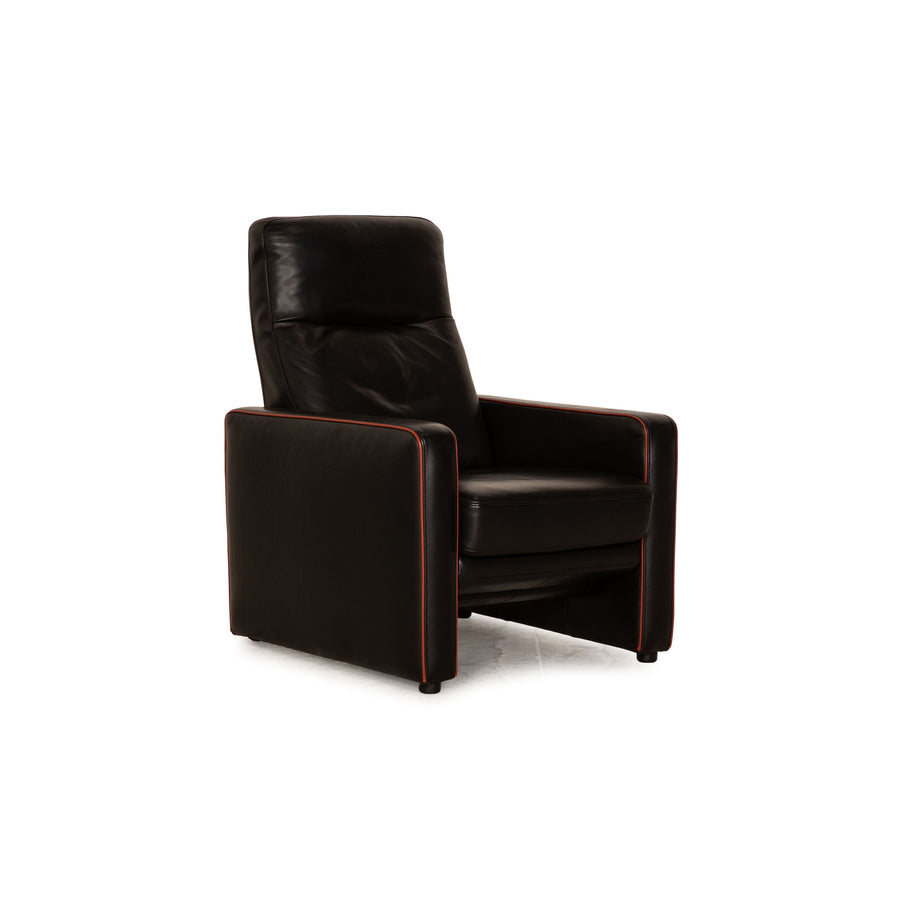 Laauser leather armchair black Relax function