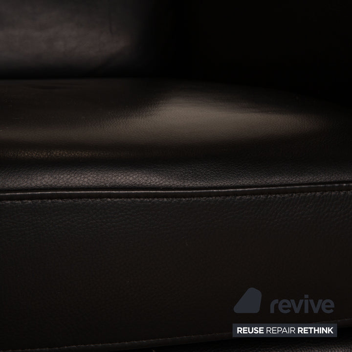 Laauser leather armchair black Relax function