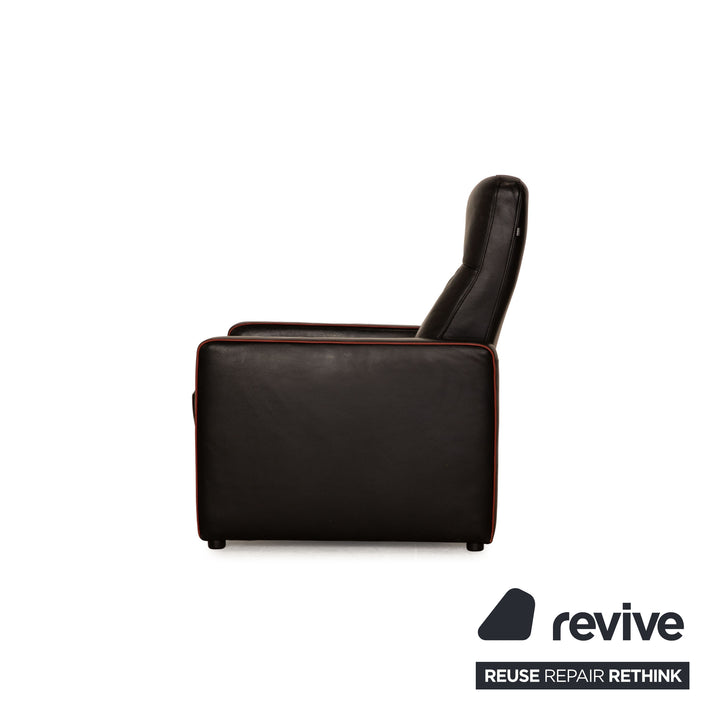 Laauser leather armchair black Relax function