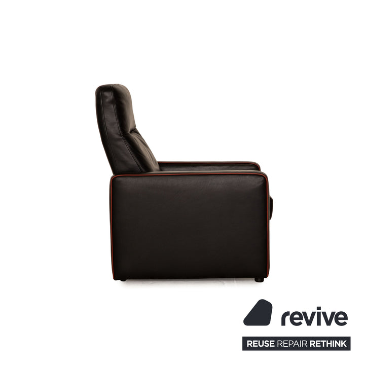 Laauser leather armchair black Relax function