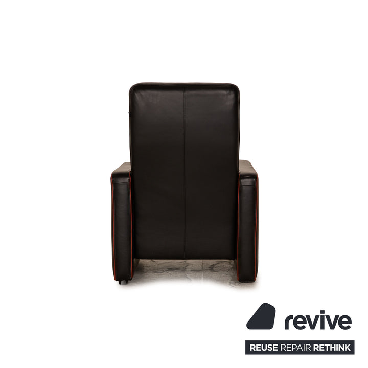 Laauser leather armchair black Relax function