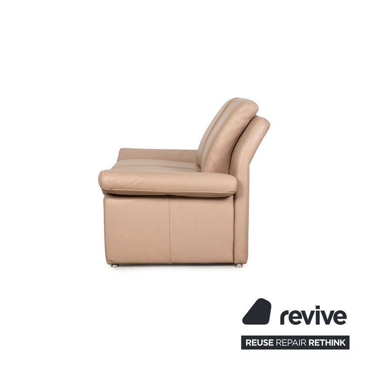 Laauser leather sofa set beige two-seater armchair couch function