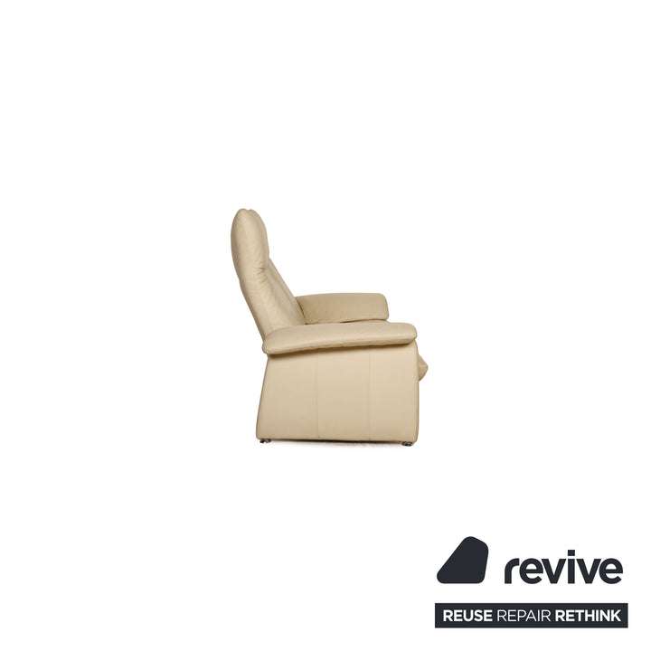 Laauser leather sofa set cream three-seater two-seater armchair stool