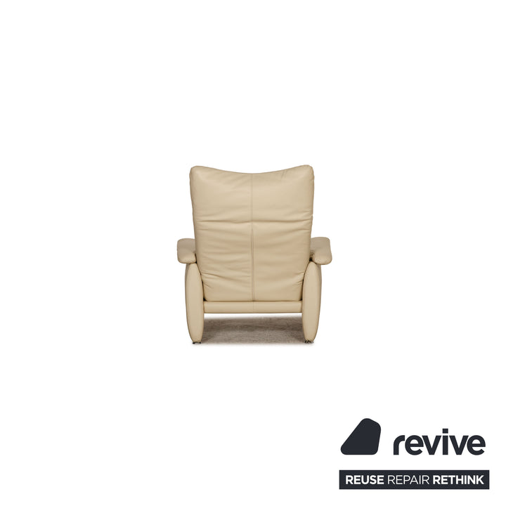 Laauser leather sofa set cream three-seater two-seater armchair stool