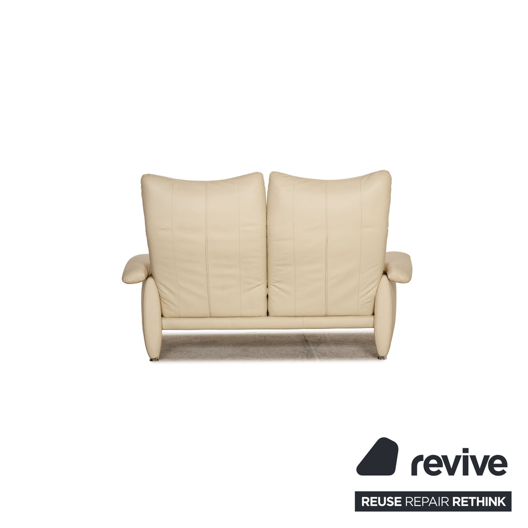 Laauser leather sofa set cream three-seater two-seater armchair stool