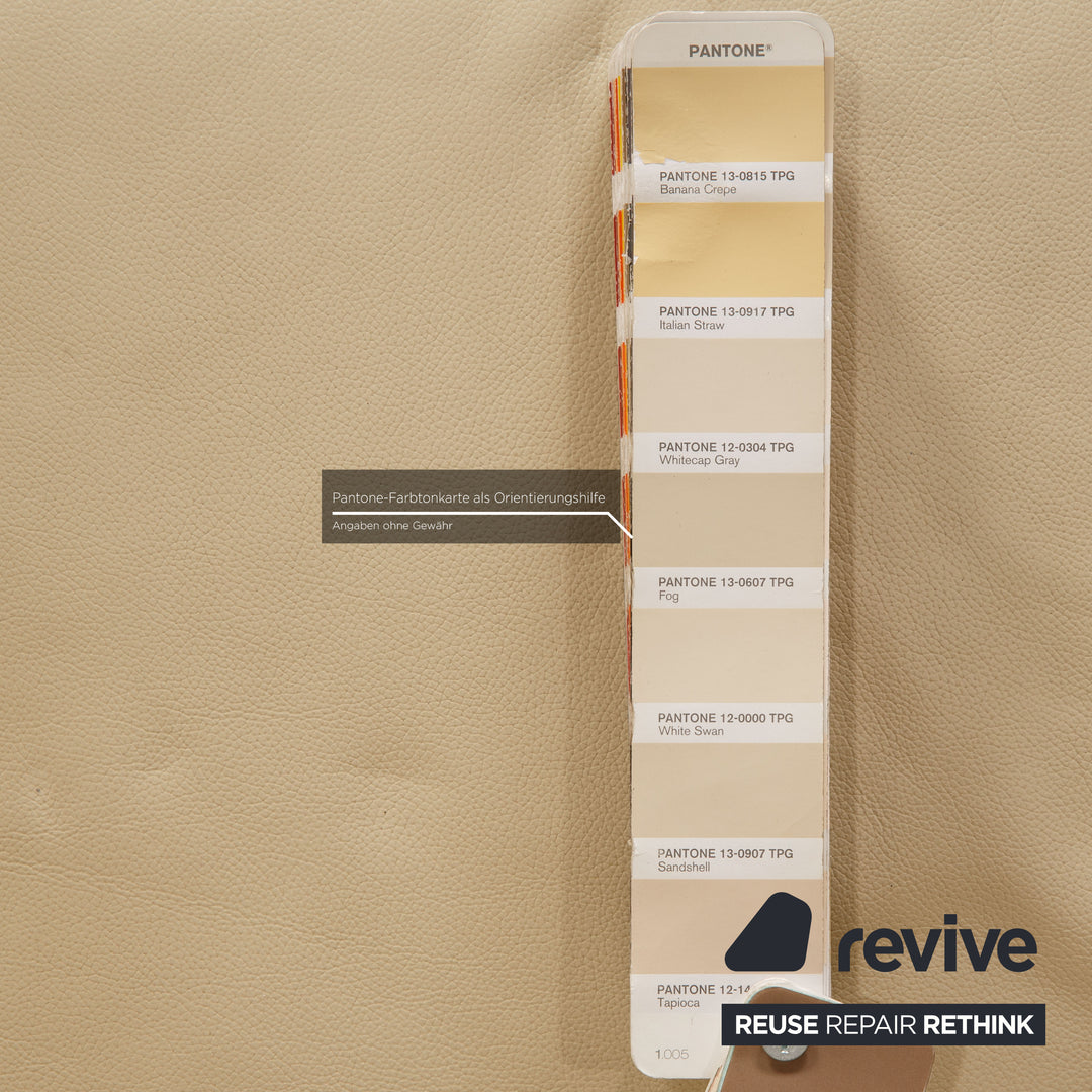 Laauser leather sofa set cream three-seater two-seater armchair stool