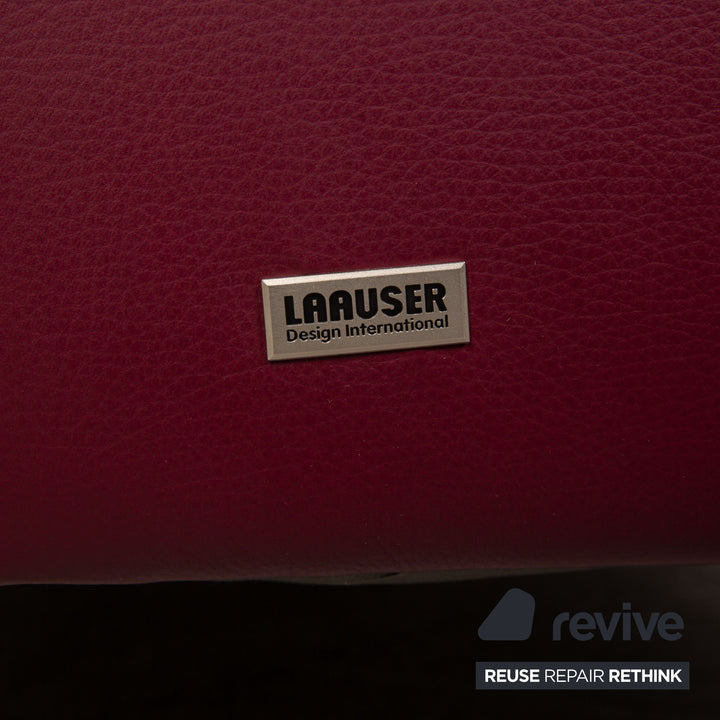 Laauser Leder Sofa Garnitur Rot Couch