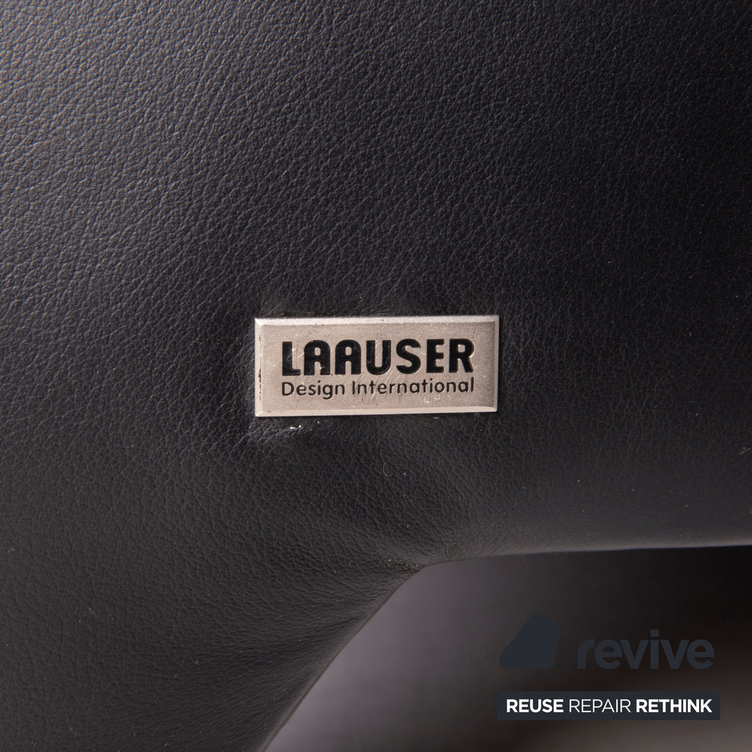 Laaus leather sofa black two-seater
