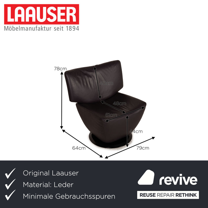 Laauser Pegasus Leather Armchair Purple Function