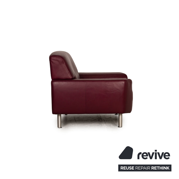 Laaus armchair leather aubergine