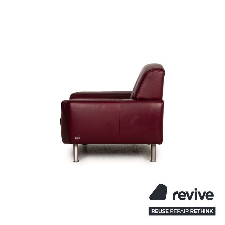 Laaus armchair leather aubergine