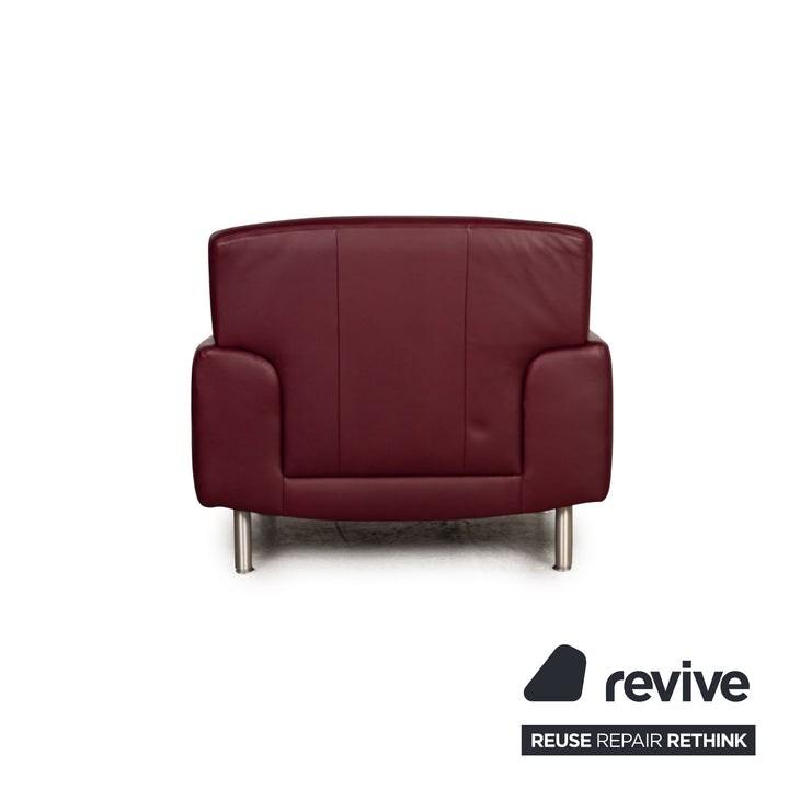 Laaus armchair leather aubergine