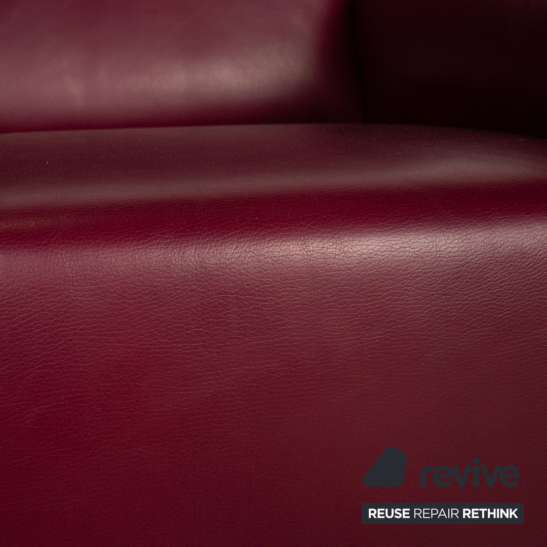 Laaus armchair leather aubergine